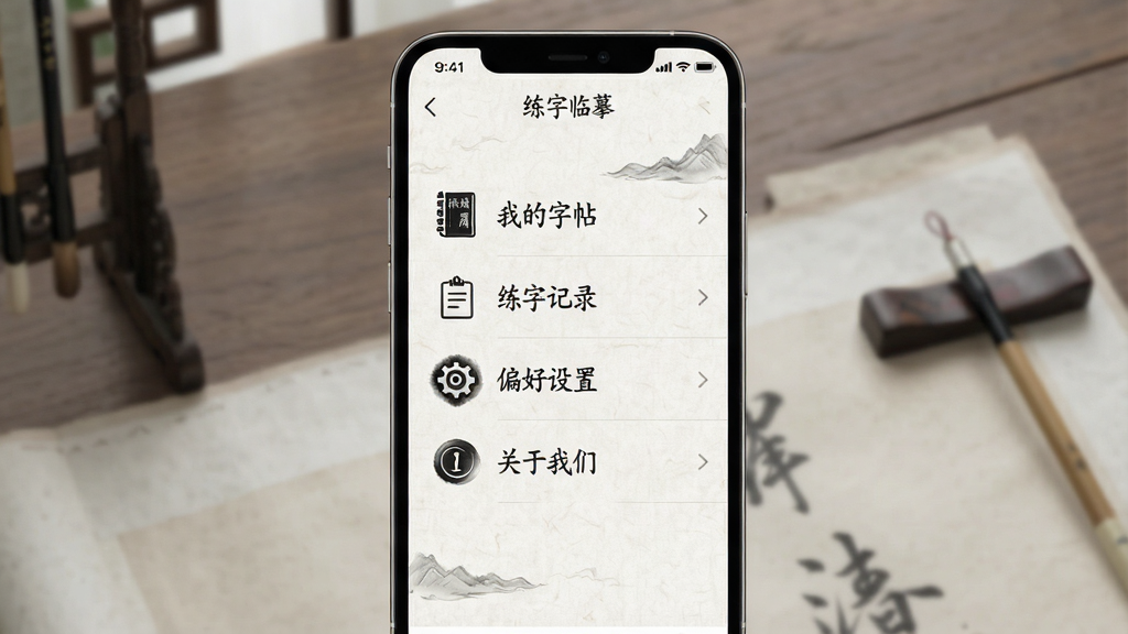 һ���ֻ���Ļչʾ��������ġ��App��������������Ľ��棬���������Ǽ����б�ʽ�˵����������ҵ������������ּ�¼����ƫ�����á����������ǡ���ѡ��������������Ϊ���ŵ��й��繤����App��ϸ�ڰ����˵�ͼ���ˮī��񡢱�������ֽ���������ֱ�ǩ������ѡ�񣬻����������ɾ��޶���Ԫ��