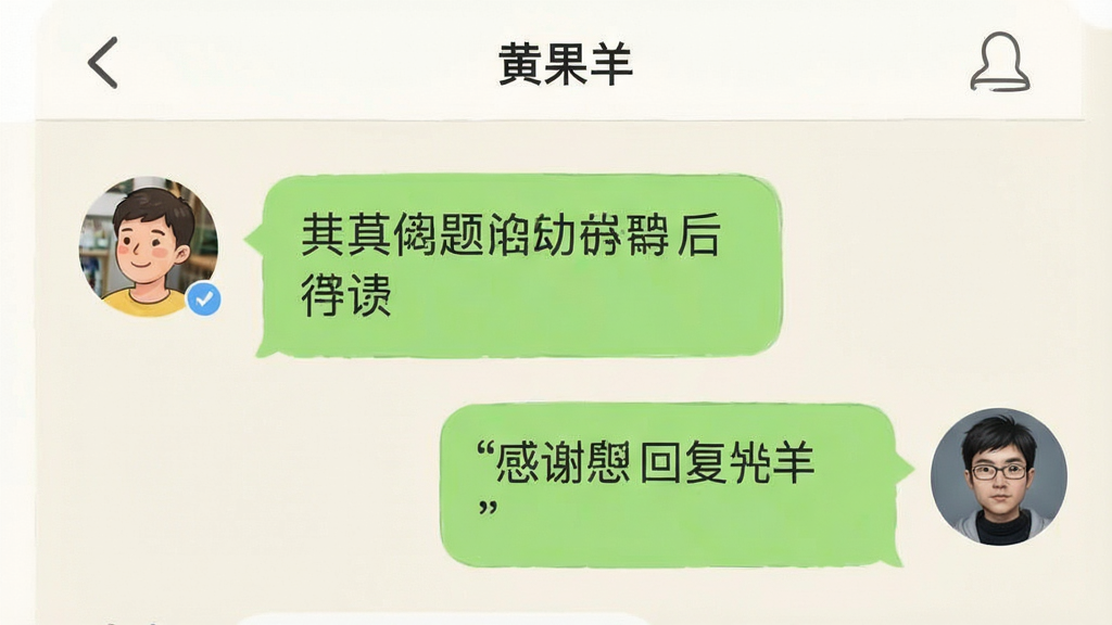 һ���ֻ���������ʾ��ͼ��������û�ͷ���ұ��ǿ�����ͷ�񣬶Ի�������д�ŷ�������͸�л�ظ��������С��ƹ������ƣ�������ǳɫ���챳����������������Ȼ�����ʸɾ��޶���Ԫ��