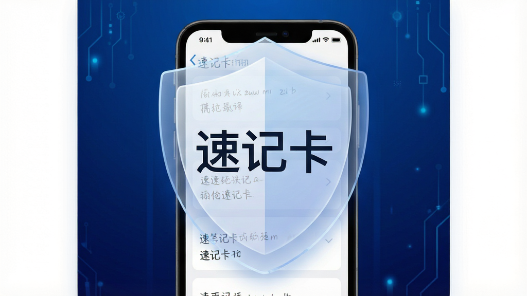 һ��չʾ�ټǿ�App��˽�������ܵ�ʾ��ͼ��������һ���ֻ���һ����͸���Ķ���ͼ�긲�ǣ�������д�š��ټǿ��������֣��ֻ���Ļ��ʾ��ǩ�б�������������ɫ���䣬���Ƽ��У����ʸɾ��޶���Ԫ�ء�