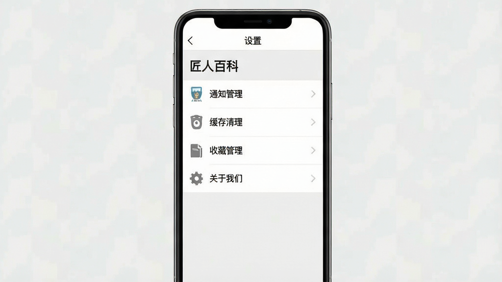 һ��չʾ���˰ٿ�App����ҳ���ͼƬ�������������ֻ���Ļ����Ļ����ʾ�����˰ٿơ�App�����ò˵����˵������֪ͨ�����������������ղع������������ǵȣ�ÿ���˵����Ա��ж�Ӧ��ͼ�꣬ҳ�涥���С����á����⣬������ǳɫ���������������岼�ּ�࣬���ʸɾ����޶���Ԫ��