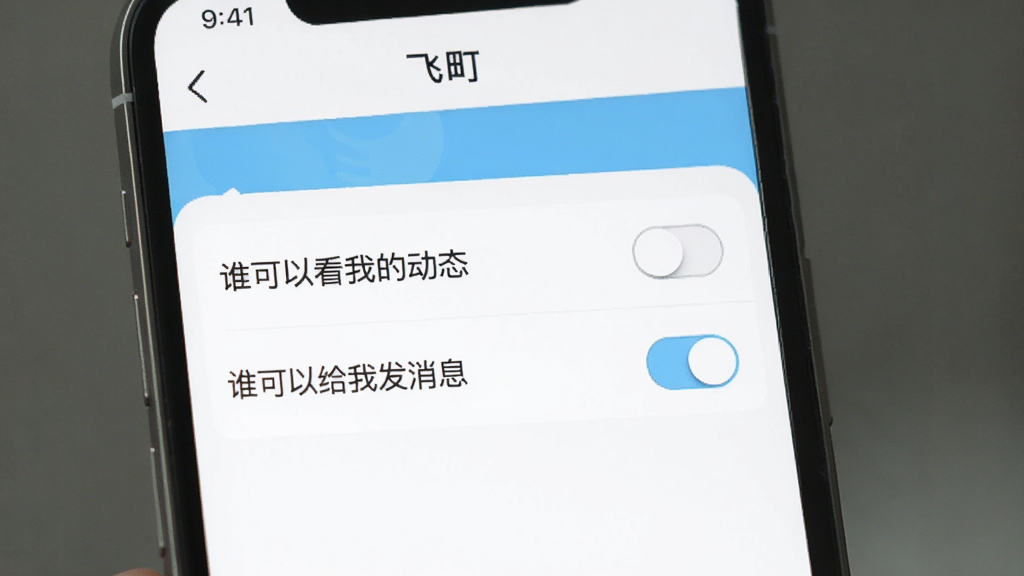 �ֻ���Ļչʾ�����App����˽����ҳ�棬�С�˭���Կ��ҵĶ�̬����˭���Ը��ҷ���Ϣ����ѡ��أ������࣬�԰�ɫ��ǳ��ɫΪ�����Ű����������ʸɾ��޶���Ԫ��