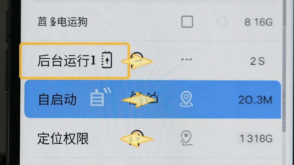 GPS���ӹ�Ӧ��Ȩ���������������ͼ���ֻ���Ļ��ʾ�����б���������ע����̨���С���������������λȨ�ޡ�����ѡ������࣬�м�ͷָʾ����������