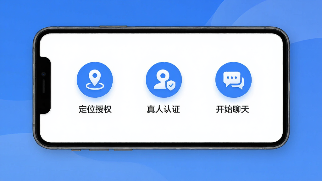 ͬ���ٶ�APP��������ҳ�棬�ֻ���Ļ��ʾ��������ͼ�꣬�ֱ��Ƕ�λ��Ȩ��������֤����ʼ���죬�����࣬������ɫ��ÿһ����������˵�������ʸɾ��޶���Ԫ��