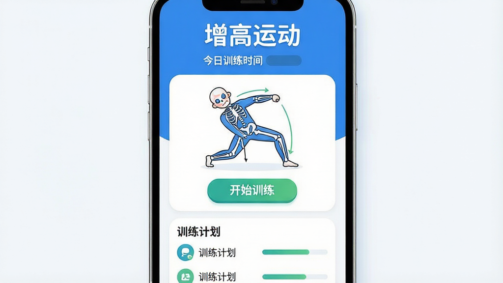 һ��չʾ�������˶���APP���Ľ����ͼƬ���������ֻ���Ļ����Ļ����ʾAPP��ҳ�������Ϸ��ǡ������˶������ֱ���ͽ���ѵ��ʱ�����м��ǿ�ͨ�������춯��ʾ��ͼ�͡���ʼѵ������ť���·���ѵ���ƻ��б��ͽ��������Ű�������������ִ���ƽ����ϸ��Բ�󣬻��ʸɾ��޶���Ԫ�أ�����ɫ����������Ϊ�����������������С�