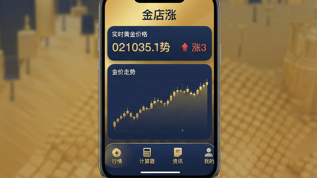 һ���ֻ�Ӧ�ý���չʾͼ�����������ǡ�����ǡ�App����ҳ�棬������ʾʵʱ�ƽ�۸����ֺ��ǵ���ͷ���м��н����������ͼ���ײ������顢����������Ѷ���ҵ��ĸ�������ť��������ɫ�Խ�ɫ������ɫΪ����������ִ�������������ϸ��Բ�󣬻��ʸɾ��޶���Ԫ��