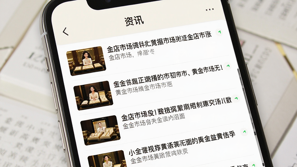 һ���ֻ�Ӧ�ý���ͼ��չʾ������ǡ�App����Ѷҳ�棬�������ж����ƽ��г����ű����б���ÿ����������С����ͼ�������С���Ѷ���������������Ű���һ�����ĵ�����־����ɫ��ǳɫ��������ɫ����Ϊ���������ˬ�����ʸɾ�������Ԫ��