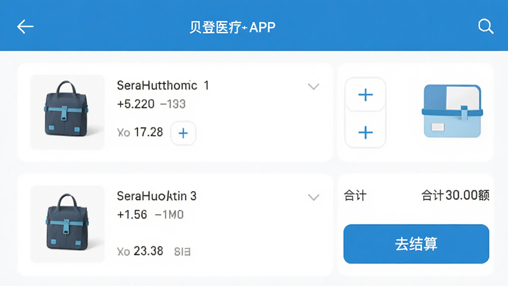 ����ҽ��APP���ﳵҳ���ͼ��չʾ��ѡ��Ʒ�б�������������ť���ϼƽ���ȥ���㰴ť��������������������ɫ������ִ�