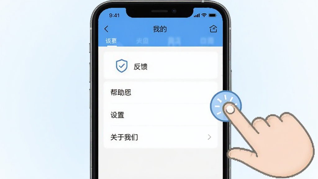 ���ݻ���ͨAppʹ�ý̳�ʾ��ͼ���ֻ���Ļ��ʾApp�ġ��ҵġ�ҳ�棬ҳ���а��������뷴�������á��������ǵ�ѡ���Ļ�Ա�����ָ�����ʾ�⶯��������Ϊǳɫ���䣬�����ֱ�ۣ����������ɶ������ʸɾ��޶���װ��