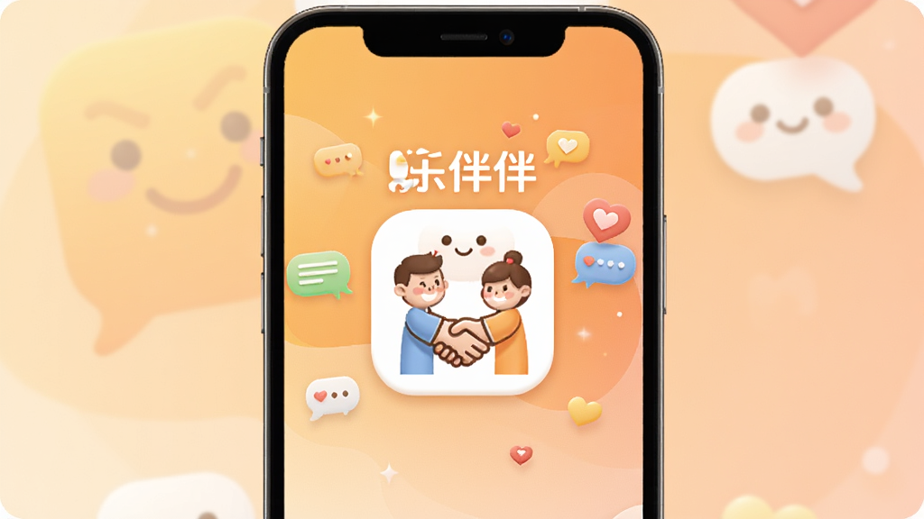 һ���ֻ���Ļչʾ���棬�����������ְ��App������ҳ����������ܰ��ůɫ�����䣬�м����ְ���Logo�Ϳ�ͨ��������ͼ�꣬��Χ�������������ݺͰ���Ԫ�أ����ּ����У�����ִ���ƽ��ϸ��Բ�󣬻��ʸɾ��޶���Ԫ��