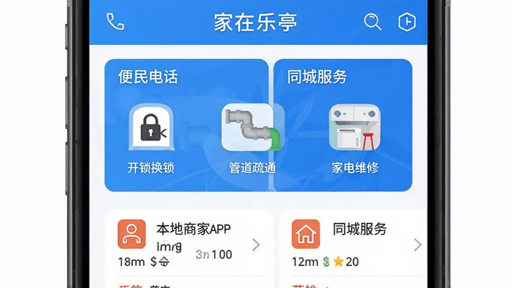 ��������ͤ��APP���������ҳ�棬�ֻ���Ļ��ʾ������绰���͡�ͬ�Ƿ��񡱰�飬���������������������ܵ���ͨ�������ҵ�ά�ޡ���ͼ�꣬�·��б����̼��б������沼�����룬������ɫ�����ʵ�ü�࣬�����������޶���Ԫ��