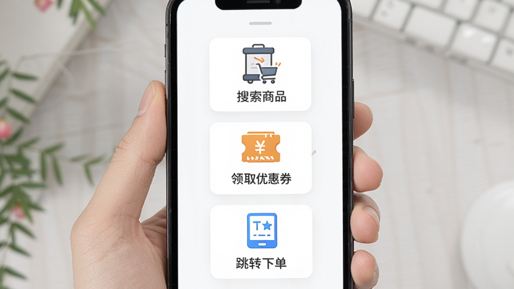�Ѻ���ѡAPP���ֲ�������ҳ�棬�ֻ���Ļ��ʾ��������ͼʾ����һ��������Ʒ���ڶ�����ȡ�Ż�ȯ����������ת�µ���ÿ�����м���ͼ�������˵���������ǰ�ɫ�����ִ��ϵ����������У���������Ѻã����ʸɾ������޶���Ԫ��