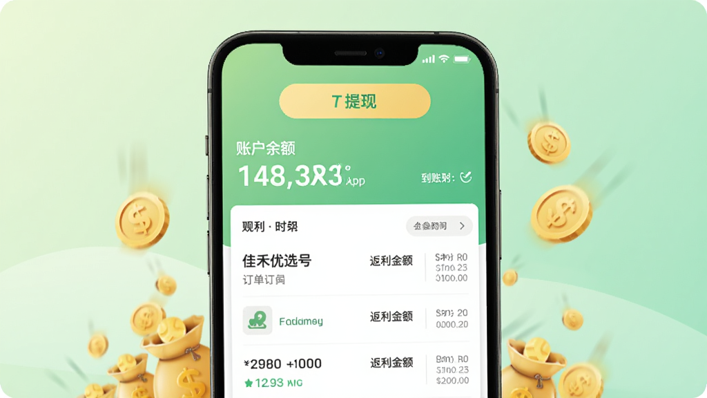 �Ѻ���ѡAPP��������֪ͨ���棬�ֻ���Ļ��ʾ�˻�������ֺͷ�����ϸ�б���ÿ����ϸ�ж�����š��������͵���ʱ�䣬��Ļ�Ϸ������ְ�ť����Χ�н������Ķ�ЧԪ�أ�������ǳ��ɫ���䣬�����������ˣ�������ִ������ʸɾ��޶���Ԫ��