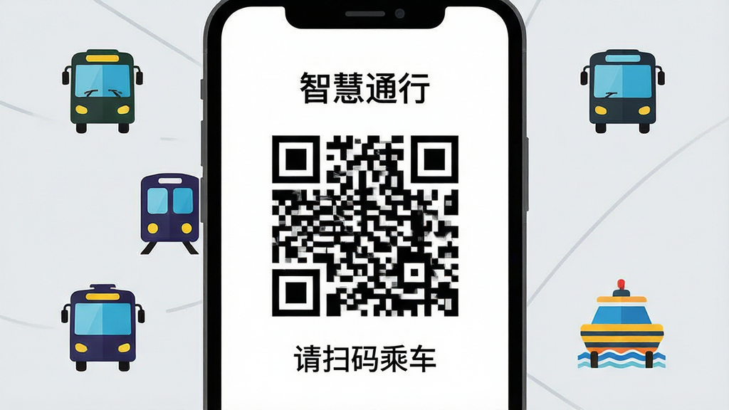 һ��չʾ�ǻ�ͨ�г˳��빦�ܵ�ͼƬ����������Ϊ�ֻ���Ļ��д����Ļ������ʾһ�������Ķ�ά�룬��ά���Ϸ���