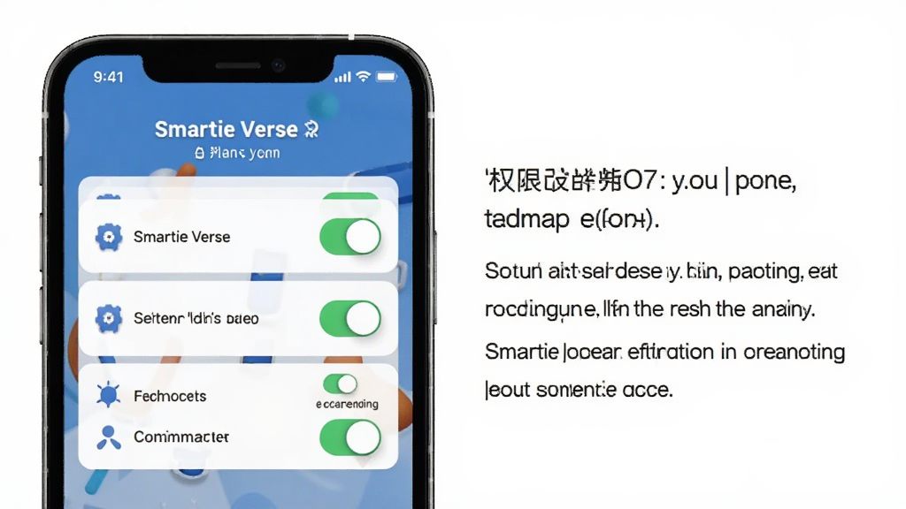 Smartie Verse Ȩ����������ҳ�棬����Ϊ�ֻ���Ļ��������Ȩ���б��Ϳ��ذ�ť���Ա�������˵�����Ű�����������࣬ϸ��ͼ����ȷ�����ʸɾ����޶���Ԫ��
