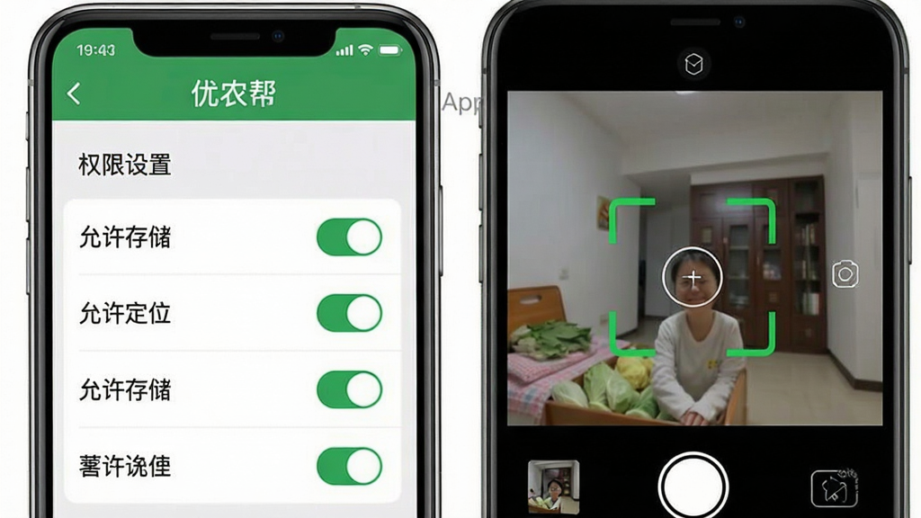 һ��չʾ����ũ�App���������ͼƬ�������������ֻ���Ļ��ʾȨ�����ý��������ʶ����沢�ţ�����Ϊ���ҷ������Ű������ΪȨ�޿����б��Ҳ�Ϊ���ȡ���򣬷��Ϊ�̳�ʾ��ͼ���ϸ���ϱ�ע��������λ���������洢������ɫ�Խ��򣬻��������ɾ����޶���Ԫ�ء�
