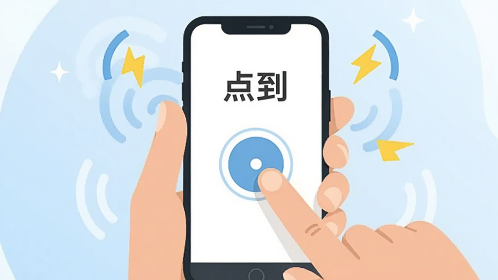 һ�ű�ƽ���廭��������һֻ�������ֻ����ֻ���Ļ����ʾ���㵽��Ӧ�õĽ��棬��ָ��׼�������Ļ�����Բ�ΰ�ť����Χ��������źŲ��Ƶ�ͼ���ʾ������Ӧ�������ǵ���ɫ���䣬��������죬���ʸɾ�