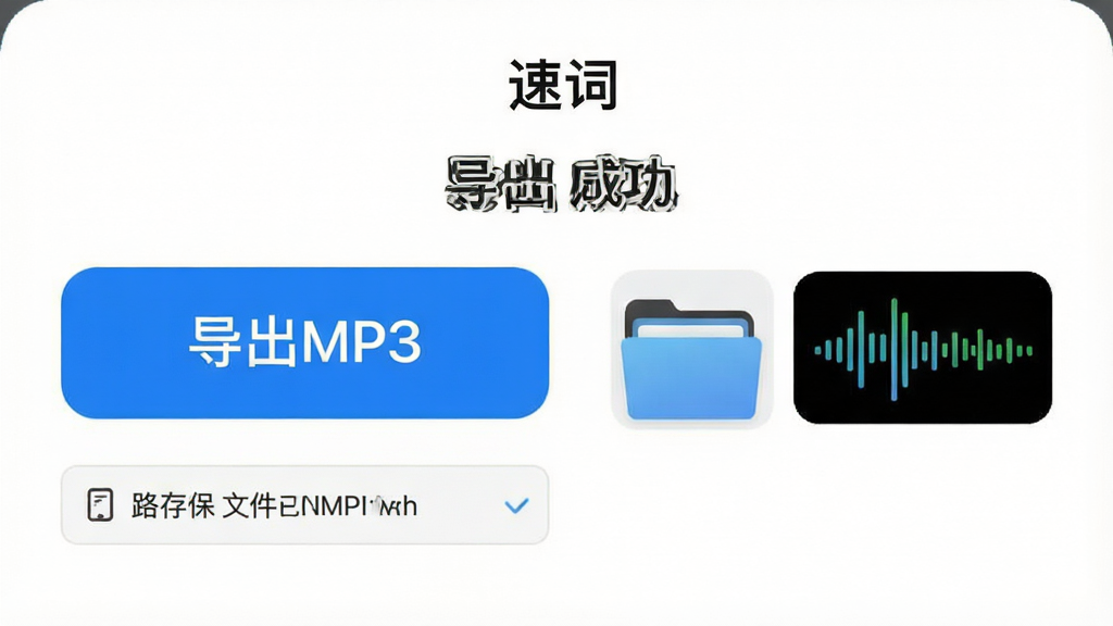 ����չʾ���ٴʡ�App�ĵ������棬һ�����ġ�����MP3����ť���·����ļ�����·��ѡ���Ա����ֻ��ļ���ͼ�����Ƶ����ͼ�������Ǹɾ��İ�ɫ�������ˬ�����֡������ɹ��������ɼ������ʸɾ��޶���Ԫ��