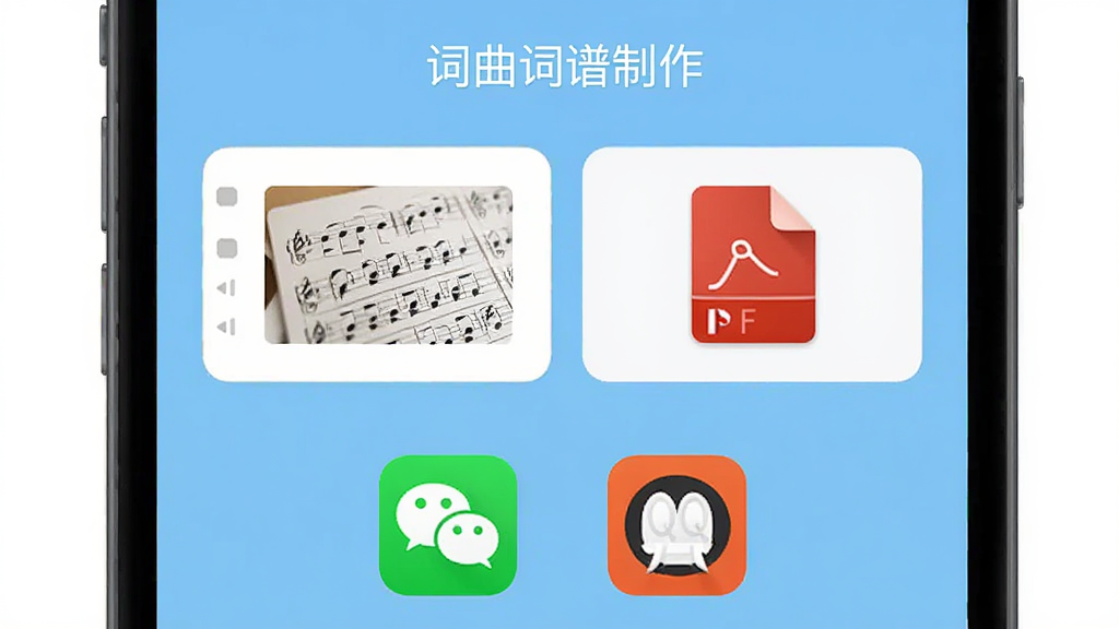 �ֻ���Ļ��ʾ����������������App�ĵ����������棬��Ļ����ͼƬ��PDF��������ѡ��·���΢�ź�QQ�ķ���ͼ�꣬�����࣬����Ϊǳ��ɫ������ƽ���������������޶���Ԫ��