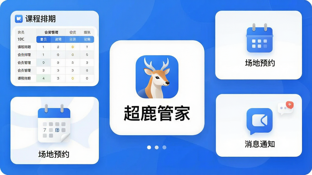 һ��չʾ��¹�ܼ�App���Ĺ���ȫò�Ľ����ͼ�����������ǳ�¹�ܼ�App��Logo�����ơ���¹�ܼҡ�����Χ�����ſγ����ڱ�����Ա������Ƭ������ԤԼ��������Ϣ֪ͨͼ�꣬�����������򣬷���ִ���Լ������ɫ�Ͱ�ɫΪ��ɫ����ϸ��Բ��ɾ������ʸ����޶���Ԫ��