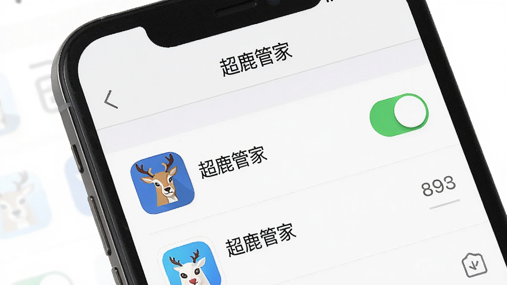 һ��չʾ��¹�ܼ�App���ֻ���̨���������ý����ͼƬ���������ֻ���Ļ����ʾӦ�ù����б�����¹�ܼ�App�Ա���һ������״̬�Ŀ��ذ�ť�����涥����ʾ����¹�ܼҡ����������������������ֱ�ۣ����ʸɾ��޶���Ԫ��