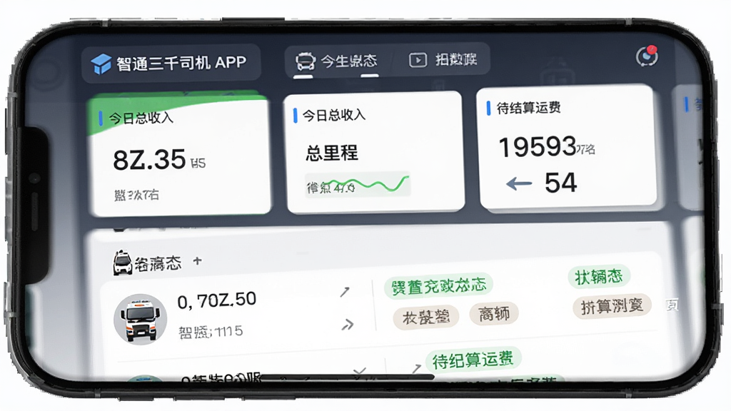 ��ͨ��ǧ˾��APP���ӹ������棬�ֻ���Ļ��ʾ��̨��������Ӫ���ݿ��壬�������������롢����̡��������˷ѵ����ֿ�Ƭ���·��г����б���״̬��ǩ��������ƫ������ʵ�ã�����չʾֱ��
