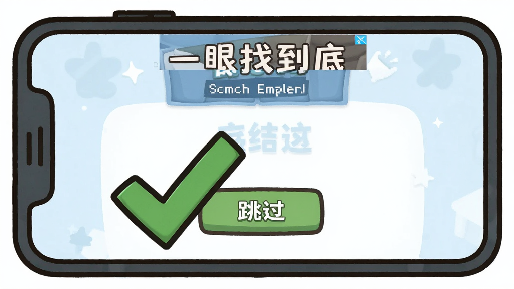 һ�ſ�ͨ���Ĳ廭������չʾһ���ֻ���Ļ����Ļ���ǡ�һ���ҵ��ס�����Ϸʤ������ҳ�棬������һ��СС�Ĺ�������Ա߻���һ��������ɫ�Թ��͡���������ť��������ɣ����ʸɾ��޶���Ԫ��