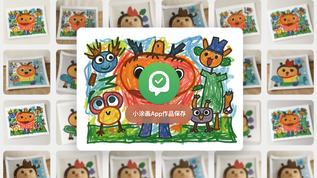 СͿ��App��Ʒ������棬������һ��ɫ�����޵Ķ�ͯͿɫ��Ʒ���ڱ����棬��Ļ���б���ɹ�����ʾͼ�꣬�������������ͼ���񣬷����ܰ��࣬��������
