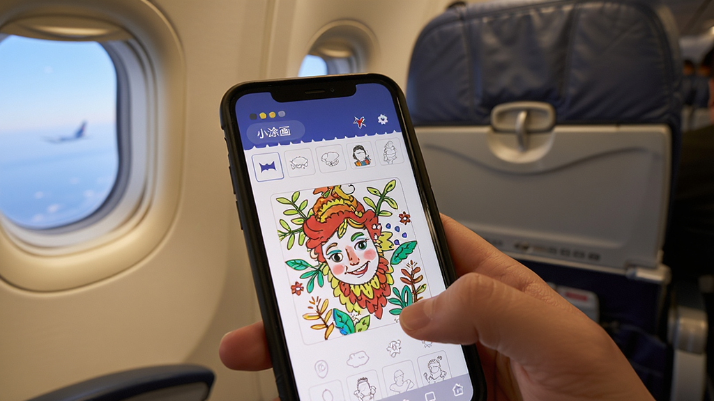 СͿ��App����ʹ�ó���������չʾһ���ֻ��ڷ���ģʽ�´�СͿ��App����Ϳɫ�������Ƿɻ��Ͳջ������ֻ���Ļ����ʾͿɫ����Ϳ��õ��߸�����ͼ�����дʵ��ܰ�����ʸɾ��޶���Ԫ��