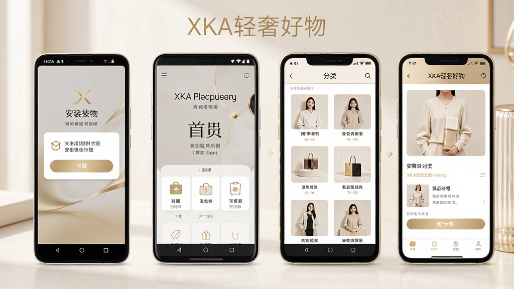 һ��AI���ɵ�ͼƬ������չʾXKA���ݺ����ڰ�׿�ֻ��ϵİ�װ��ʹ�����̣��ֻ���Ļ��������ʾ��װȨ����ʾ����ҳ���ء������������Ʒ����ҳ�����������ݼ�Լ����ɫ��Ϊ�װ׺�ǳ�𣬻������С�XKA���ݺ�������֣����ʸɾ����޶���Ԫ�أ���������