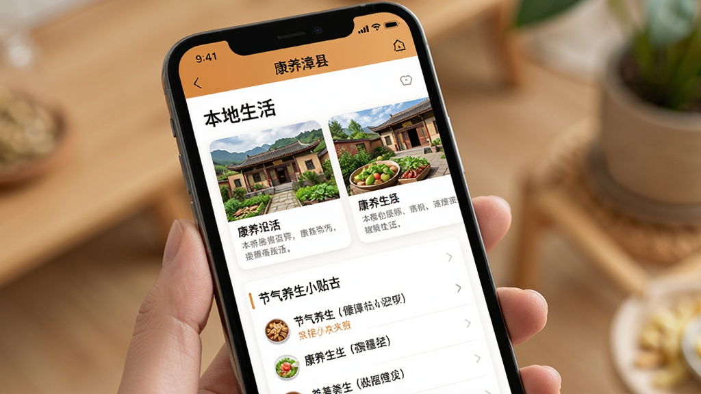 �������ر�������ҳ��չʾ����������Ϊ�ֻ���Ļ����Ļ����ʾ���������ء�APP�ı��������Ƽ�ҳ��ҳ�涥���С�����������⣬�м�Ϊ���򻬶��Ŀ�Ƭʽ�Ƽ�λ����Ƭ�ڰ�����������ͼƬ�����ֽ��ܣ��·�Ϊ��������С��ʿ�б�������Ϊ���½ṹ�����Ϊ��ů�����ƣ�ϸ�ڷḻ�������������޶���Ԫ��