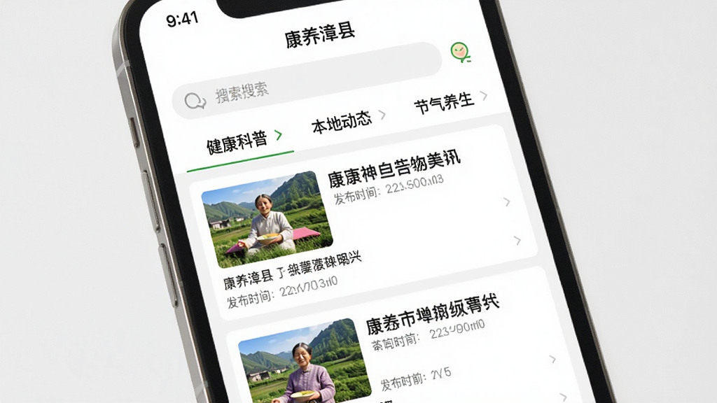����������Ѷҳ��չʾ����������Ϊ�ֻ���Ļ����Ļ����ʾ���������ء�APP�Ŀ�����Ѷ�б�ҳ���������������ͷ����ǩ���������ա������ض�̬�����������������м�Ϊͼ�Ļ��ŵ���Ѷ��Ƭ��ÿ�ſ�Ƭ�������⡢����ͼ�ͷ���ʱ�䣬����Ϊ�������У����Ϊ��ˬ�Ķ��磬ϸ�ڸɾ��������������޶���Ԫ��