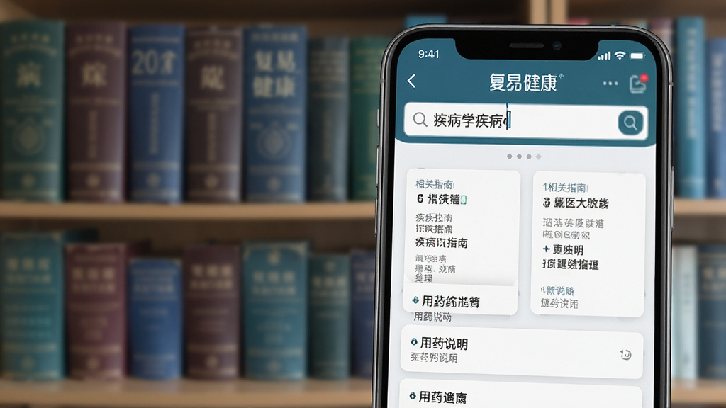 ���ǽ���ҽ����ҽѧ֪ʶ���ѯ���棬�ֻ���Ļ��д��ʾ�����������˼������ƣ��·��г����ָ�Ϻ���ҩ˵����Ƭ��������ģ����ҽѧ�鼮��ܣ����ѧ���Ͻ����Ű������ϸ����������������