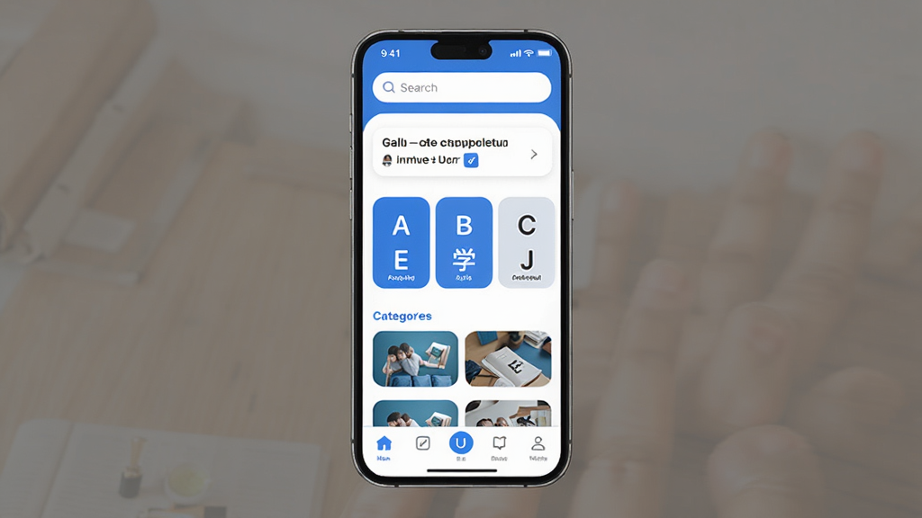 ����UѧԺ Ӧ�ý���ȫòչʾ ����Ϊ�ֻ���Ļ����ʾ����ѧϰApp��ҳ �����Ϸ�����������ÿ��һ�� �м�����ĸѧϰ��Ƭ�ͷ���γ���� �·�Ϊ�ײ������� �Ű����� ������¼�Լ ������ɫ ϸ��Բ�� ���ʸɾ� �޶���Ԫ��