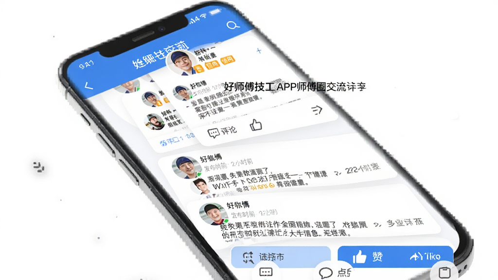 ��ʦ������APPʦ��Ȧ�������棬�ֻ���Ļ��ʾ�����б���ÿ�����Ӱ����û�ͷ���ǳơ����ñ�ǩ������ʱ����������ݣ��ײ������ۺ͵��ް�ť������������������̳����ɫ������Ϊ�������ʸɾ��޶���Ԫ��