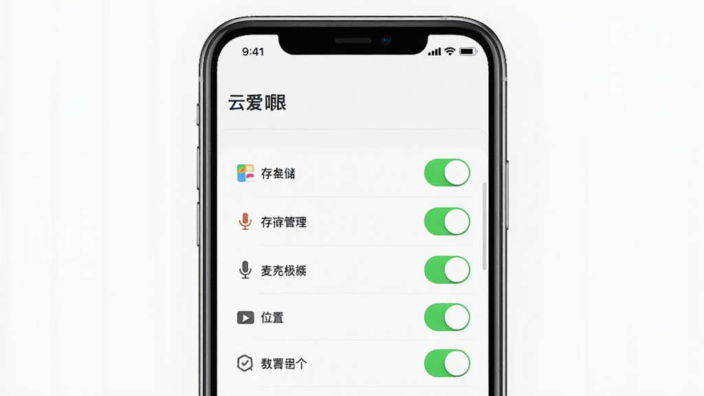 һ��չʾ���ư���App�������ý����ͼƬ���������ֻ���Ļ��ʾȨ�޹����б����д洢����˷硢λ�õȿ��ذ�ť�����ֲ����б�ʽ�Ű棬���Ϊ��Լ���߷磬ϸ���Ͽ�������ɫ���������ʸɾ��������޶���Ԫ��