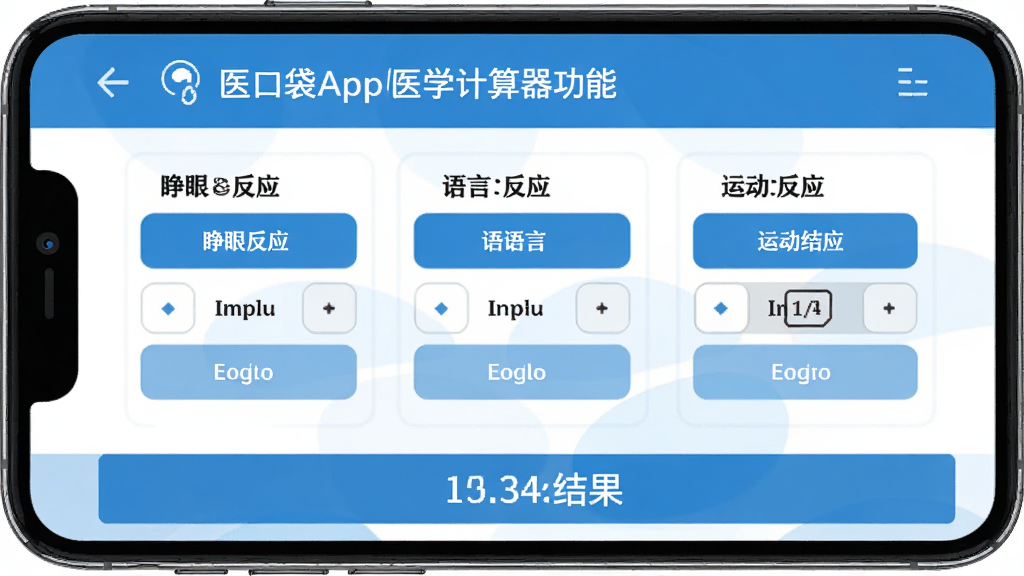 ҽ�ڴ�Appҽѧ���������ܽ��棬�ֻ���Ļ��ʾ����˹��������ּ�������ҳ���������۷�Ӧ�����Է�Ӧ���˶���Ӧ������������ÿ��������ѡ�ť���ײ���ʾ����������������ɫΪ��ɫ�����������������ֱ�ǩ��ȷ������ִ���ƽ�����ʸɾ�