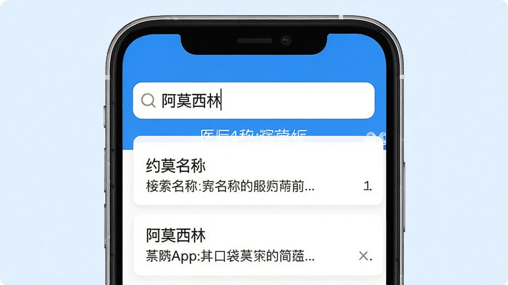 ҽ�ڴ�App�������ܲ�����ʾͼ���ֻ���Ļ��ʾ�����������롰��Ī���֡����·��������ҩƷ��������б���ÿ���������ҩƷ���ƺͼ�Ҫ˵��������ɾ���������ɫ����������������Ϊ��ɫ�����ʸɾ��޶���Ԫ��