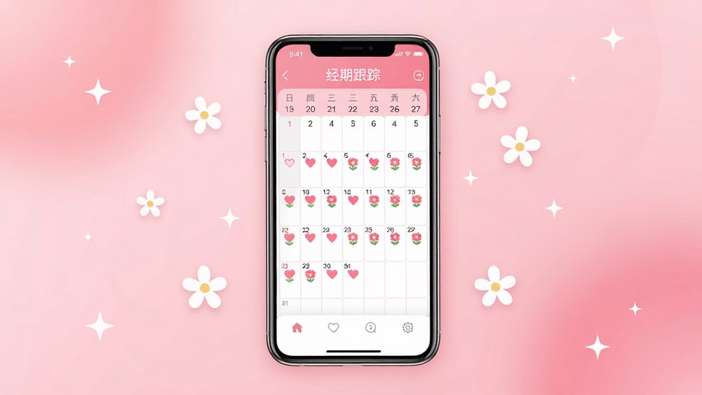 һ��չʾŮ�Խ��������ֻ�Ӧ�ý����ͼƬ������������һ�������ֻ�����Ļ��ʾ��ɫ�Ͱ�ɫΪ��ɫ�����������棬�����ϱ�ע�Ű��ĺͻ���ͼ������������ӣ��ֻ���Χ��������͵ķ�ɫ���䱳������׺�ż����Լ�İ�ɫС��������ͼ���������ܰ���£����ʸɾ����޶���Ԫ�أ�ͼƬ�д�������