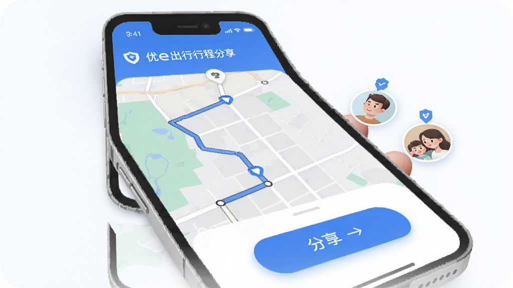 ��e�����г̷�����ȫ���ܽ��棬�ֻ���Ļ��ʾ��ͼ·�ߺͷ�����ť���Ա��м���ͷ��ͼ�꣬��������ɫ��ȫɫ��Ϊ����������ִ������ʸɾ����޶���Ԫ��