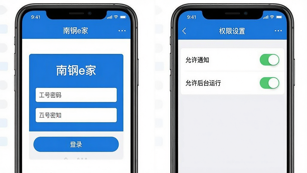 һ��չʾ���ϸ�e�ҡ�App��¼�����Ȩ�����ý�����ֻ��������ͼ������ֻ���ʾ���������¼���Ҳ��ֻ���ʾ������֪ͨ����������̨���С���Ȩ�޿����б����������Ҳ��ţ������������ɫ���ף��������������ʸɾ����޶���Ԫ�ء�