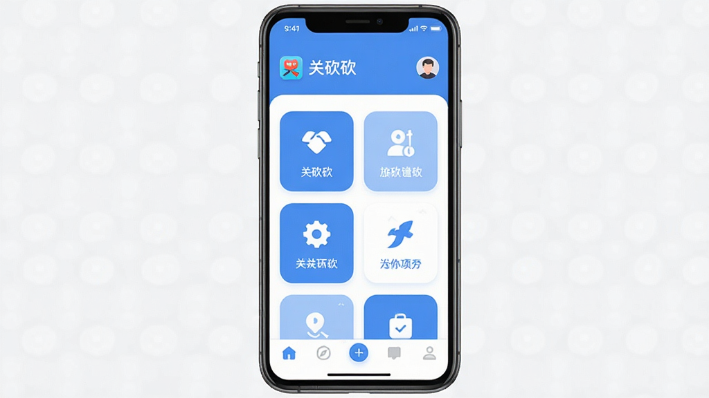 һ���ֻ�Ӧ�ý���չʾͼ�����������ǡ��ؿ�����APP����ҳ�����岼�ּ�࣬�������������ơ��ؿ��������û�ͷ���м��Ǽ���Բ�Ǿ��ι��ܿ�Ƭ�������룬�ײ��ǵ�������������±�ƽ������ɫ������Ϊ����ϸ��Բ�󣬻��ʸɾ��������޶���Ԫ��