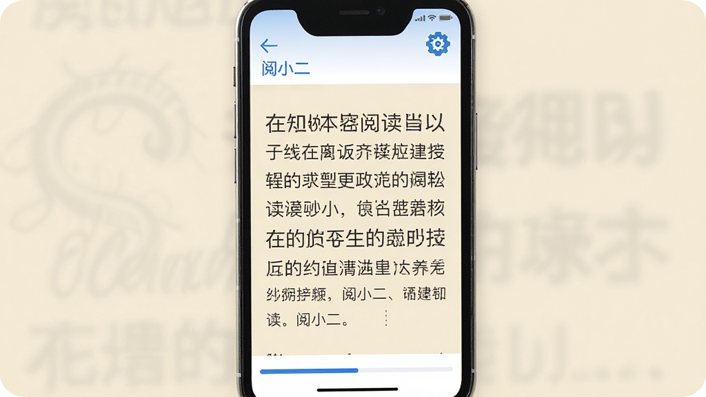 һ��չʾ����С�����Ķ������ͼƬ�������������ֻ���Ļ����ʾһƪ�Ű���������£���������������Ϊ�����׻�ɫ�������з��غ�����ͼ�꣬�ײ���ʾ�������������ɾ���������ɫ���������������޶���Ԫ��