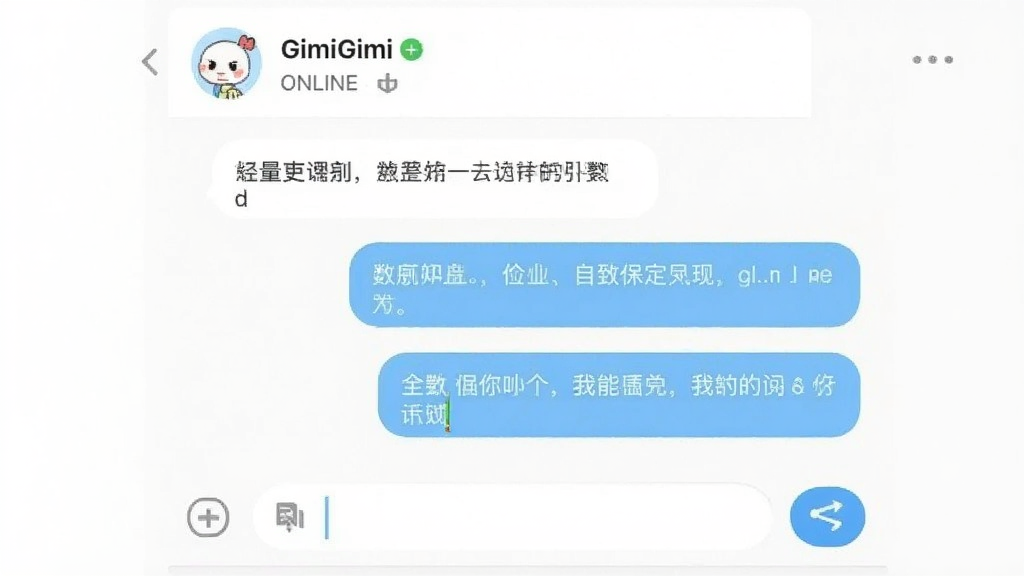 һ��GimiGimi˽�����������ֻ���ͼ��������չʾһ�μ������ֶԻ�����������Ϊ��ɫ��ǳ��ɫ���ײ��������ͷ��Ͱ�ť��������ʾ�Է��ǳƺ�����״̬������Ϊ����ɫ����񼫼�ɾ��������������޶���Ԫ��