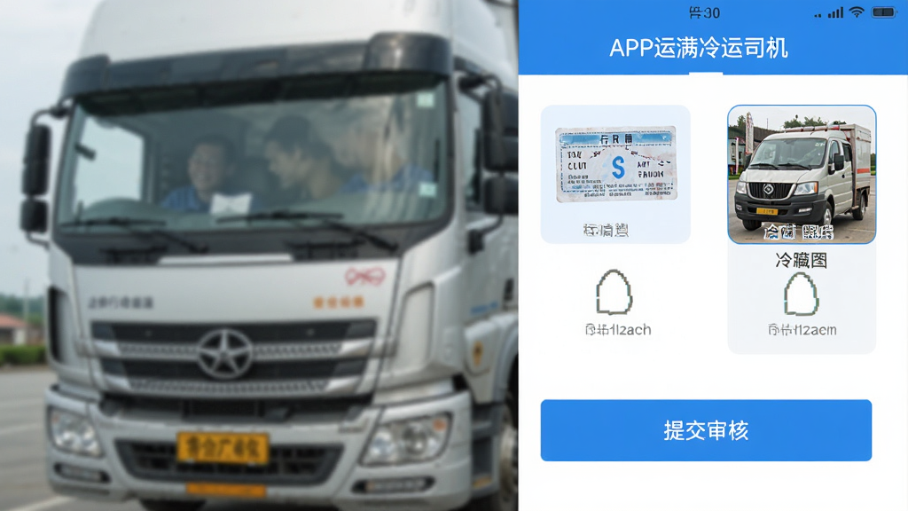 ����������˾��APPע����֤�����ֻ���ͼʾ�⣬��Ļ��ʾ�ϴ���ʻ֤��ʻ֤����س���Ƭ����֤ҳ�棬�����ϴ��������ɼ����·����ύ��˰�ť��������ɫ��ƽ��񣬱����ǿ�����ͷ��д�黯�����ʸɾ�