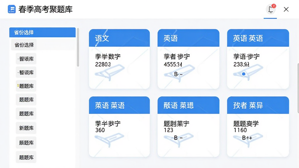 �����߿������ ��������� ���Ϊʡ��ѡ���б� �Ҳ�Ϊ������ѧӢ���Ŀ��Ƭ ÿ�ſ�Ƭ��ʾ��Ŀ���� �����Ű����� ��ɫ��������ɫ��׺ ����� �������� ���ʸɾ�