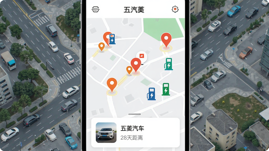�ֻ�����չʾ������������App�����ŵ��ͼҳ�棬��ͼ���ж�������ŵ궨λ��Ǻͳ��վͼ�꣬�ײ���Ƭ��ʾ�ŵ����ƺ;��룬�����ǳ��е�·����ͼ����������죬���������ɾ����޶���װ��