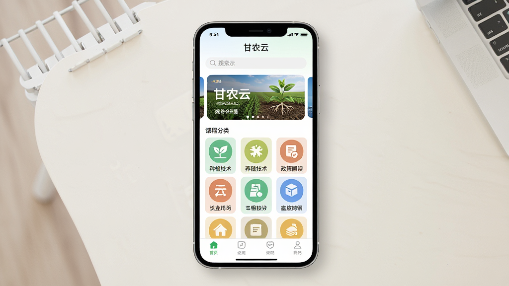 һ��չʾ����ũ�ơ�Ӧ����������ֻ�����ͼ�������������ֻ���Ļ����Ļ����ʾ����ũ�ơ�Ӧ����ҳ�����������������ֲ�ͼ���в��ǿγ̷���ͼ��������ֲ��������ֳ���������߽���ȣ����ײ�Ϊ������������Ϊ�ɾ���ǳɫ���棬����ִ���ƽ��ϸ��Բ�󣬻����������޶���Ԫ��