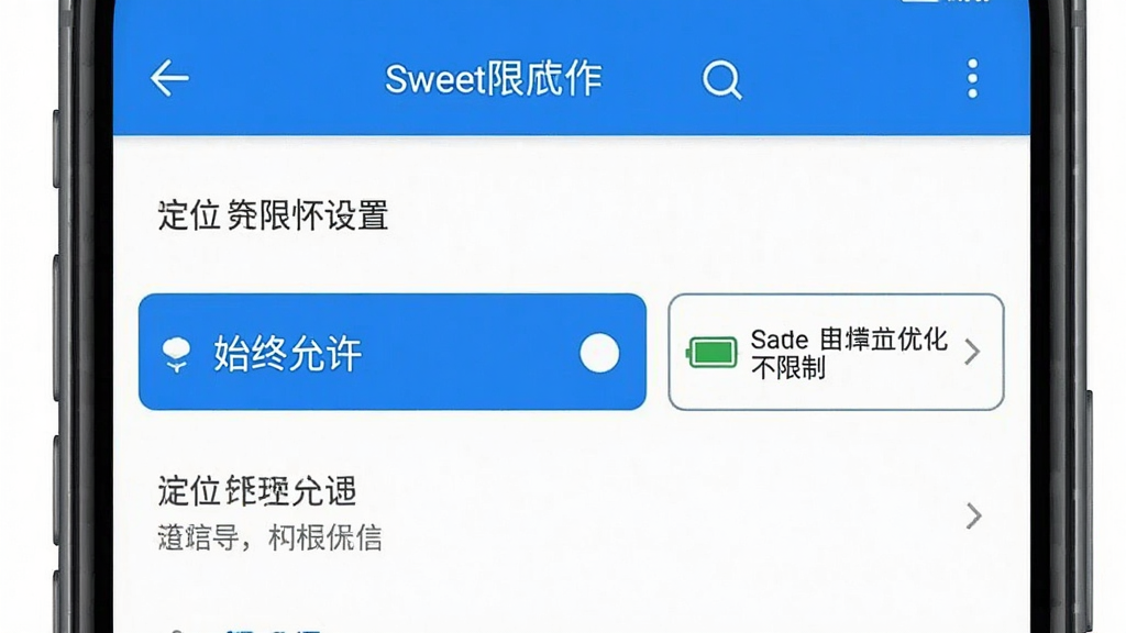 һ��չʾSweet��λȨ�����ý����ʾ��ͼ���ֻ���Ļ��ʾӦ��Ȩ�޹���ҳ�棬��λȨ��ѡ�������ʾ