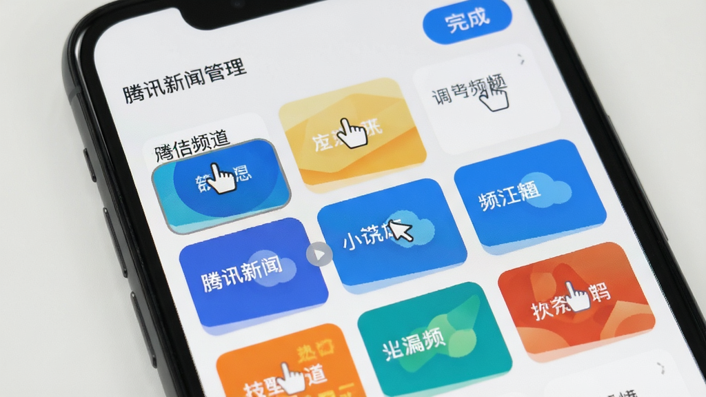�ֻ���Ļ��ʾ��Ѷ����Ƶ�������༭���棬���Ƶ����ǩ��������ʽ���У����ֱ�ǩ�����϶��ֱ�ͼ�꣬��������ɰ�ť������Ϊǳɫ�����Ϊ��ƽ����Ƭ��ƣ�ϸ�����������ʸɾ�