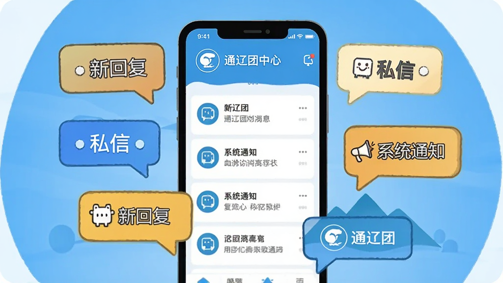һ�����ͨ����APP��Ϣ֪ͨ���ܵĴ���廭������������һ���ֻ��ͻ�������Χ�ĶԻ�����ͼ�꣬�ֻ���Ļ����ʾ��ͨ���ŵ���Ϣ�����б���������ֱ�д���»ظ���˽�š�ϵͳ֪ͨ��������������ͨ���ű�־�Ե���ɫ������ͼ������죬����ƽ����ͨ��ϸ�����������ʸɾ�������
